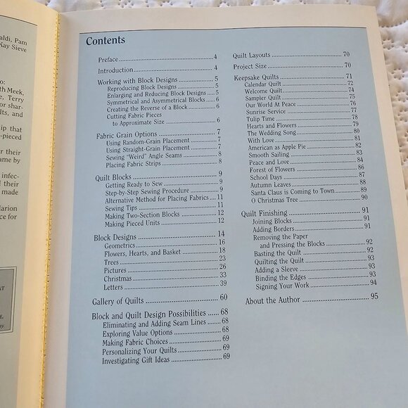 Easy Paper-Pieced Keepsake Quilts Book By Doak, Block & Alphabet, Vintage 1995 - Picture 4 of 10